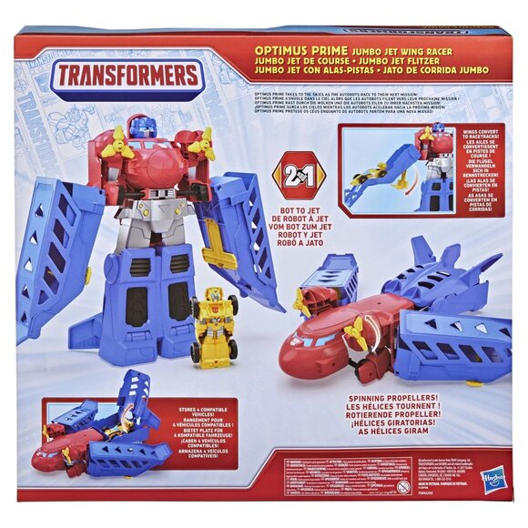 Transformers Optimus Prime Jumbo Jet Wing Racer With Bumblebee Figure Gift Ideas - Picture 2 of 6